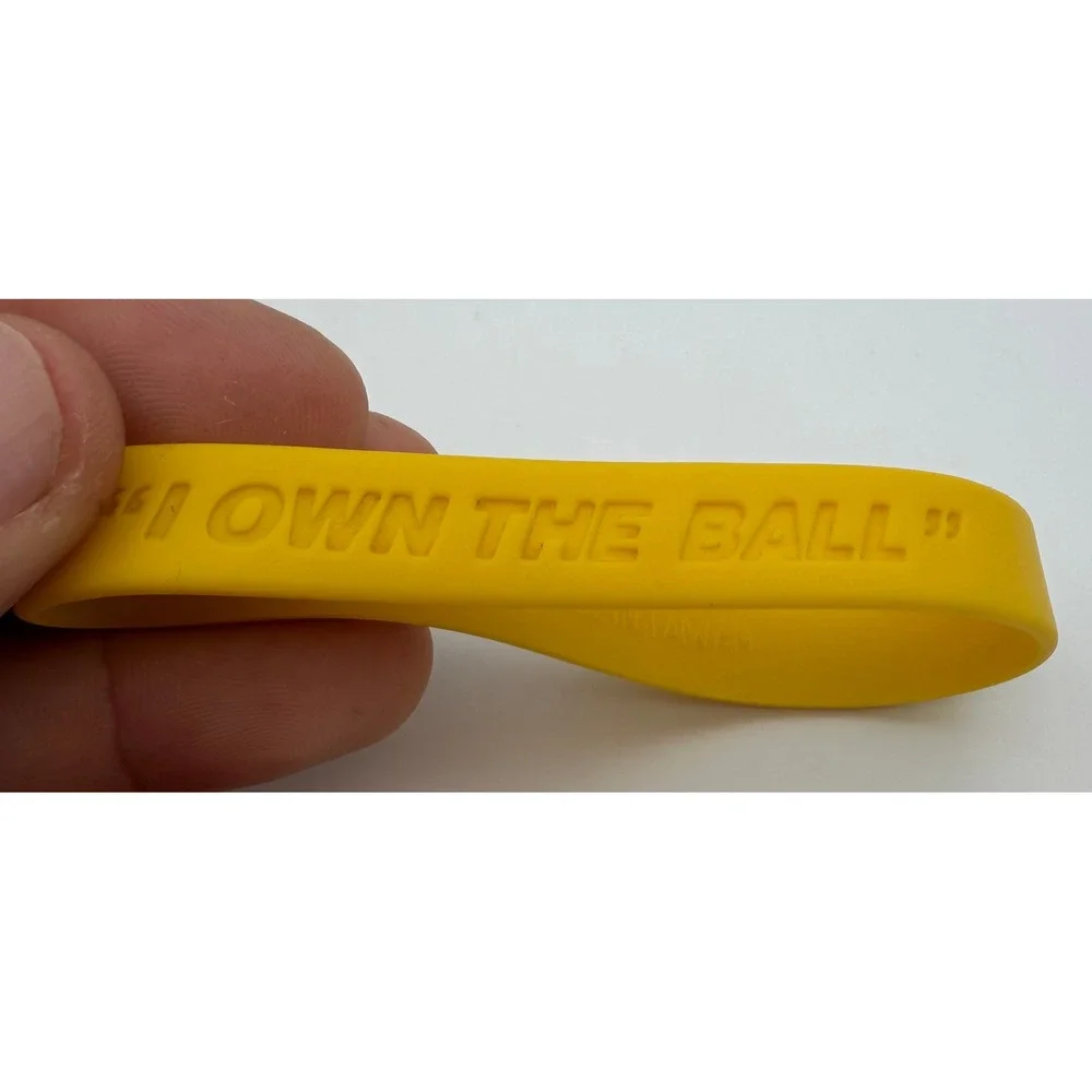Vintage Nike Air Jordan Silicone Wristbands Set Red Black Yellow I Own The Ball